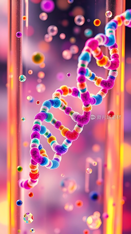 多彩DNA螺旋结构