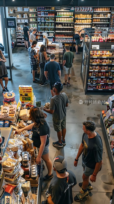 超市内顾客选购商品