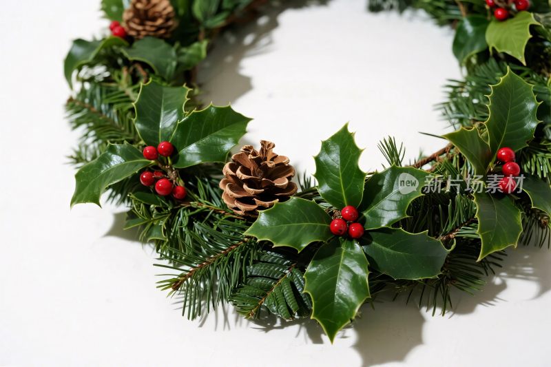 圣诞花环装饰图