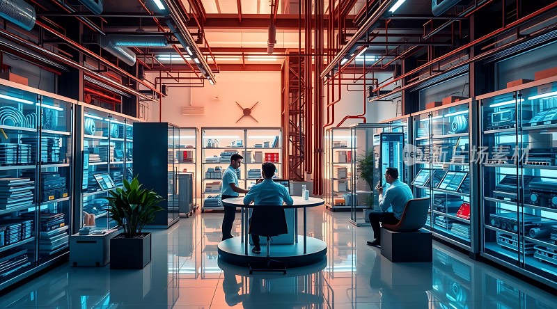 科技感数据中心未来主义风格