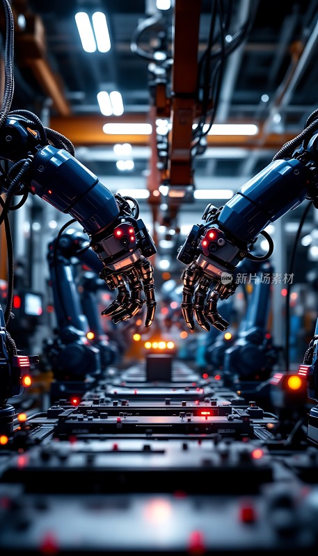 机械臂协作生产未来科技产品