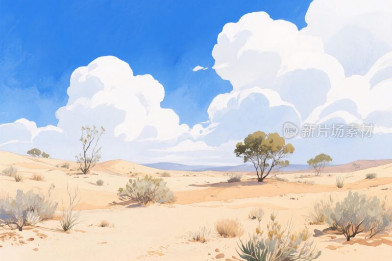 沙漠风景插画