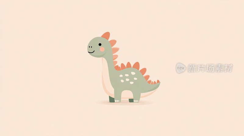 可爱卡通小恐龙插画