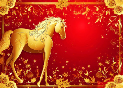 春节年会背景喜庆马年