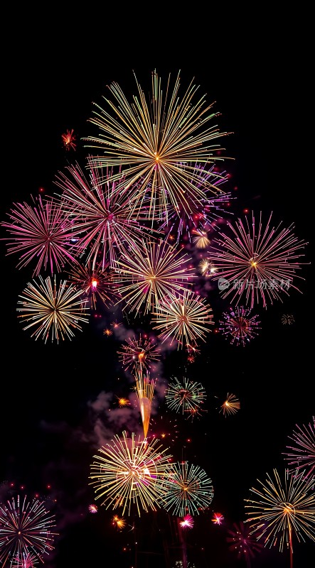 璀璨烟花夜空绽放