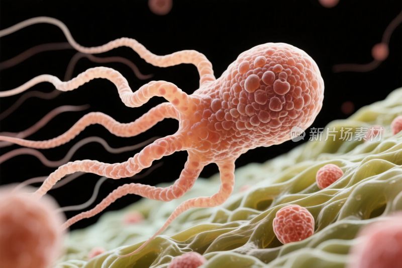 微生物微观插画