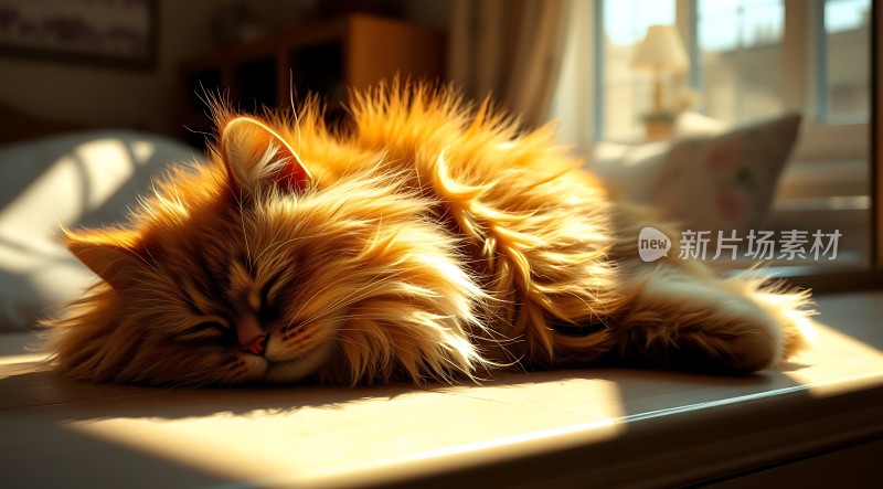 阳光下的慵懒猫咪