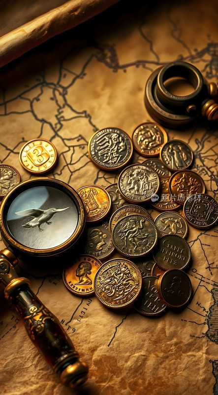 古币与地图的探险之旅