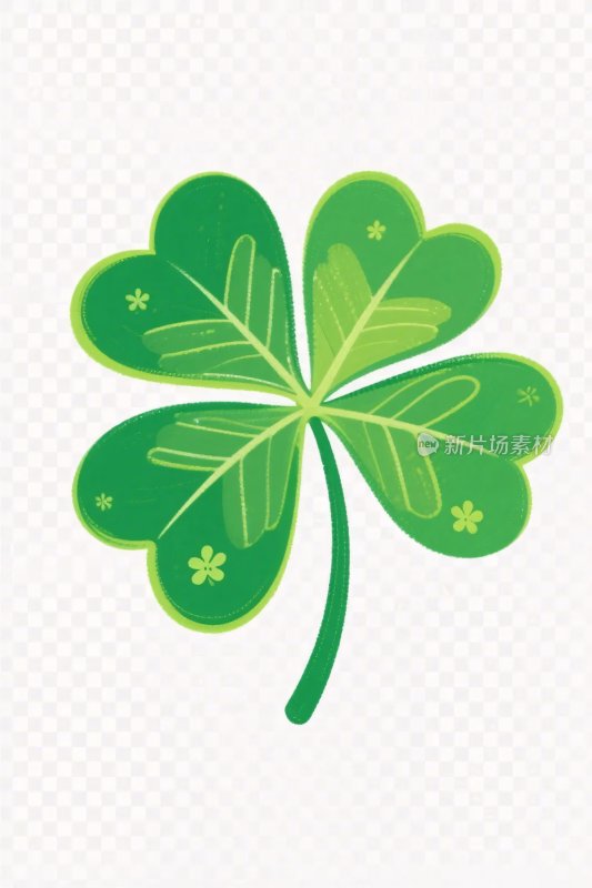 绿色四叶草插画
