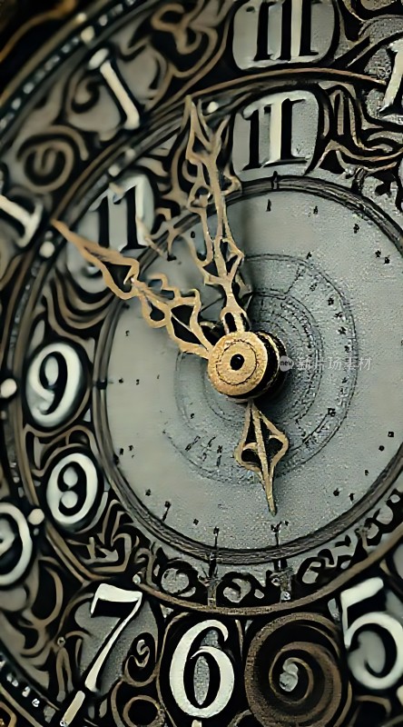 古铜色时钟表盘