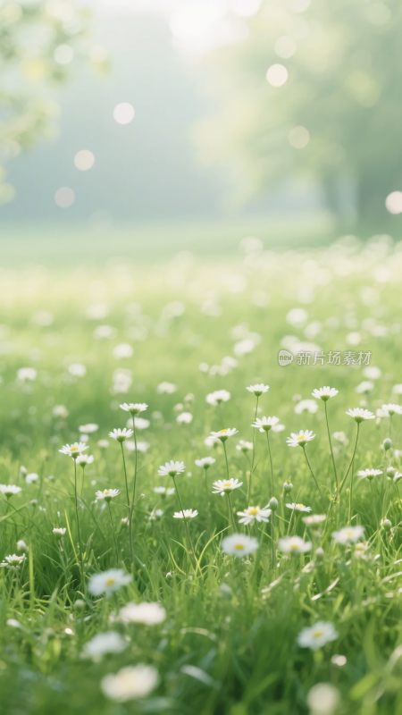 春日草地雏菊美景