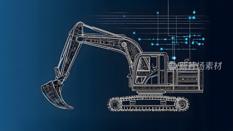 蓝图式数字挖掘机图示