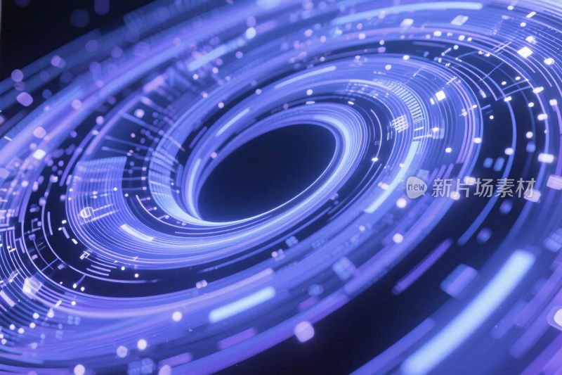 科技感环形光效插画