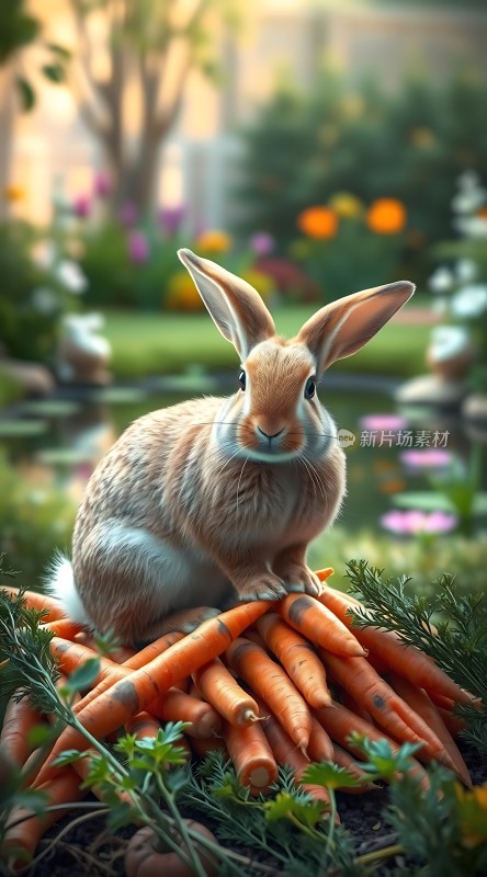 胡萝卜上的兔子