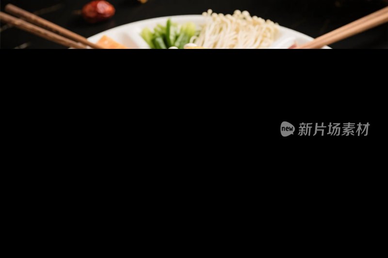 火锅食材拼盘展示