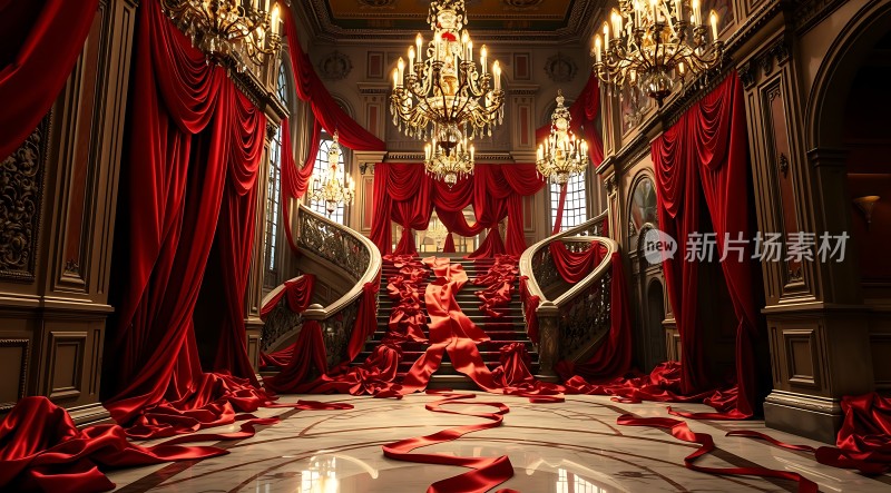 红色奢华宫殿