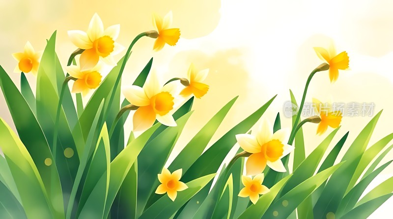 阳光下的水仙花