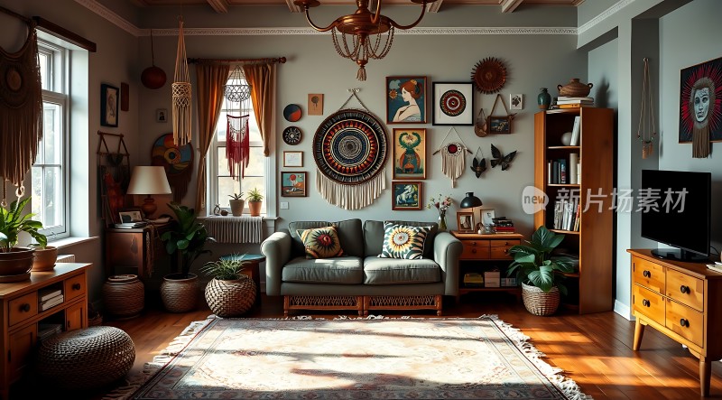 复古风客厅温馨舒适生活空间