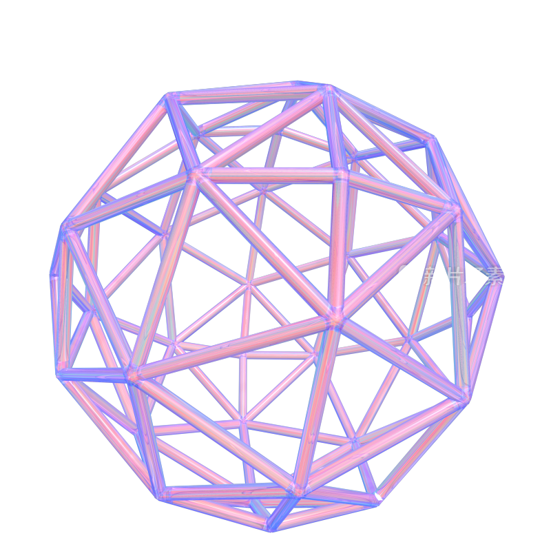 赛博朋克网格球体2 几何装饰元素抽象艺术