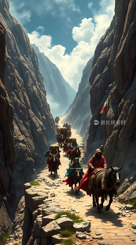 丝绸之路上的驼队