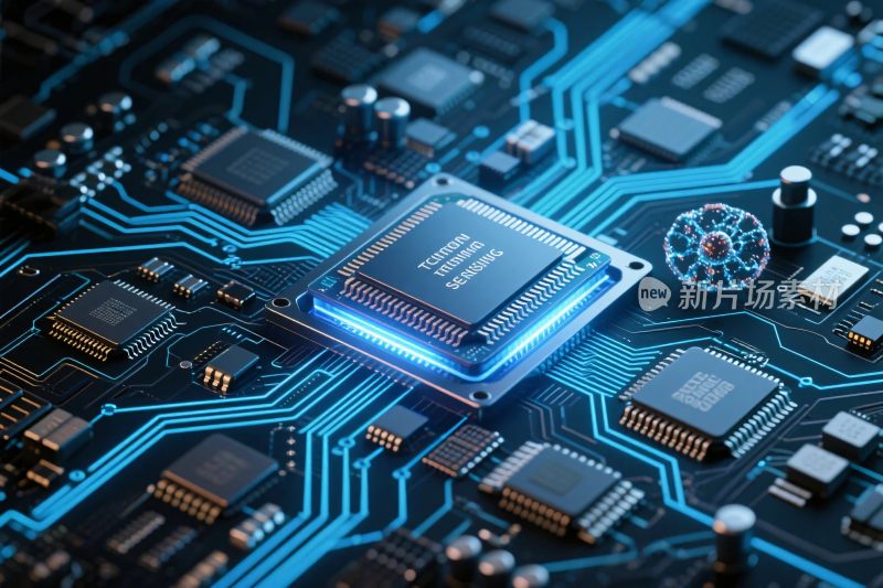 科技电路板芯片画面