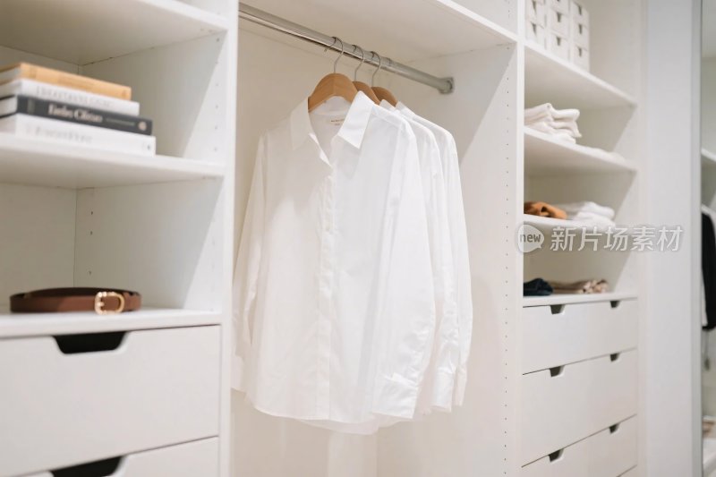 白色衣柜收纳空间