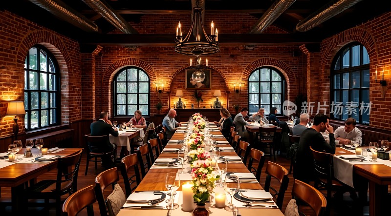 优雅餐厅温馨氛围享受美食时光