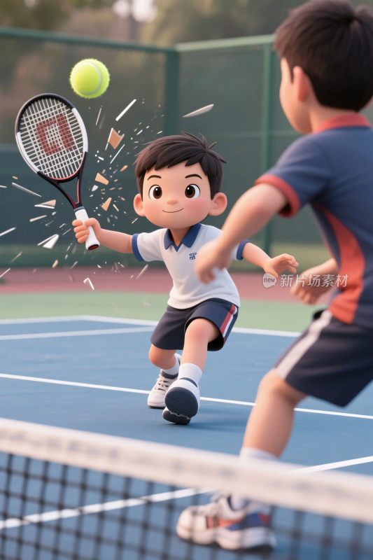 卡通网球对战场景