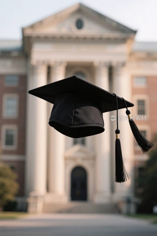 学士帽与校园建筑
