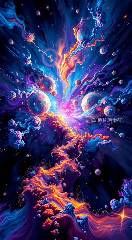 宇宙奇观星云与行星的奇幻之旅