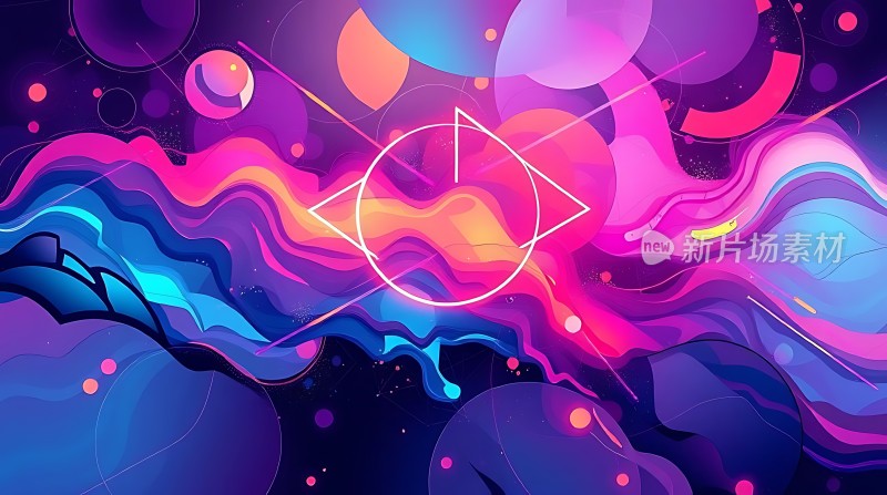 霓虹幻境色彩交织的未来世界