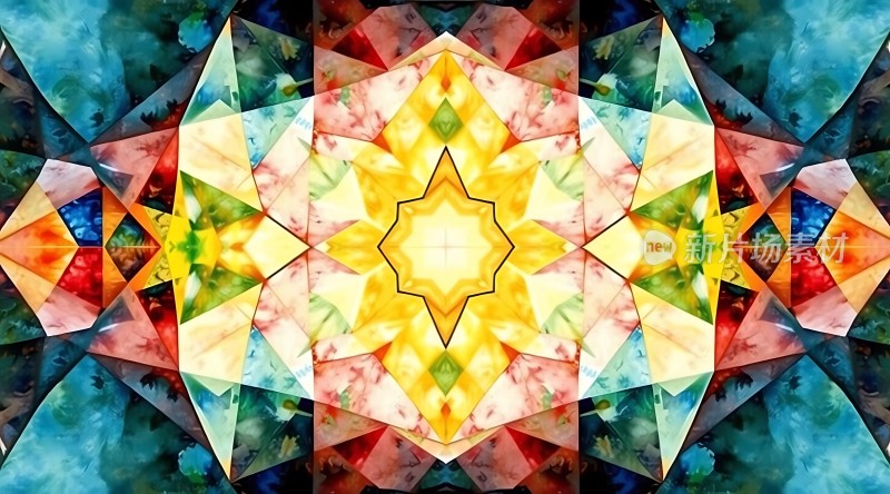 色彩斑斓的几何艺术图案