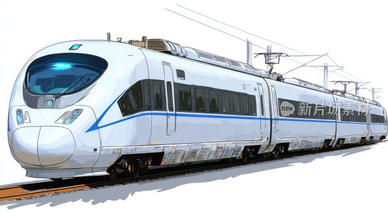 行驶中的高铁动车