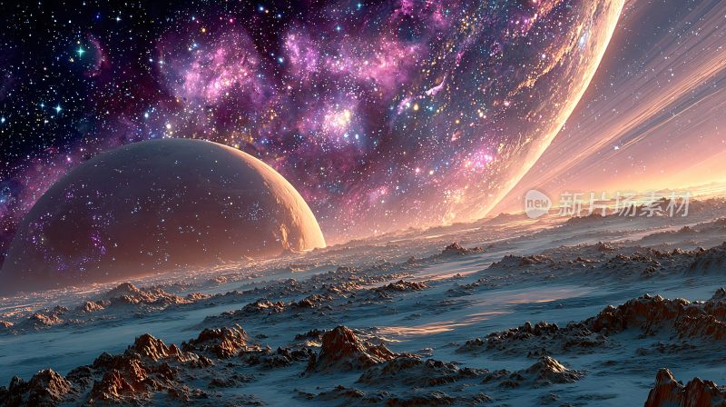 梦幻绚丽的外星宇宙景观