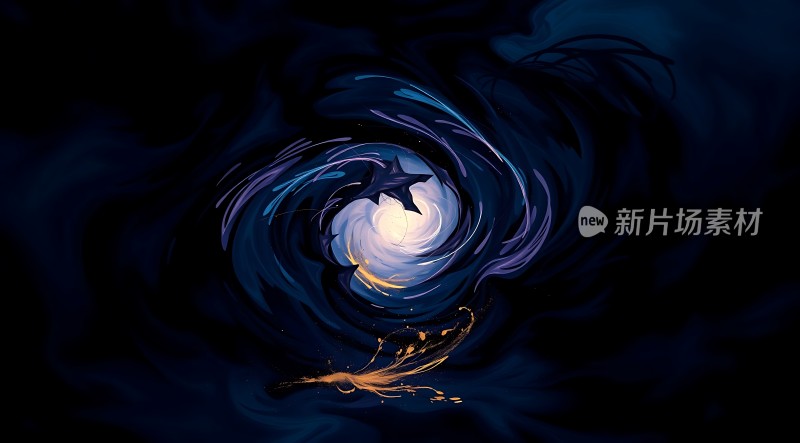 黑暗漩涡中的星芒