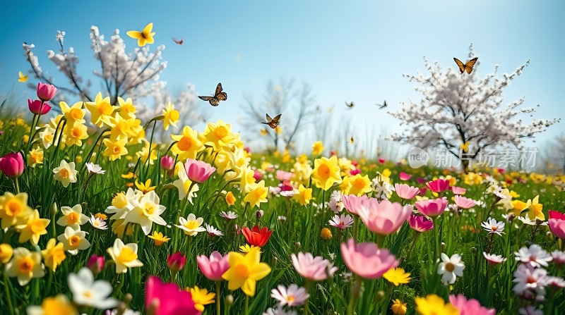 春日花海蝶舞翩翩