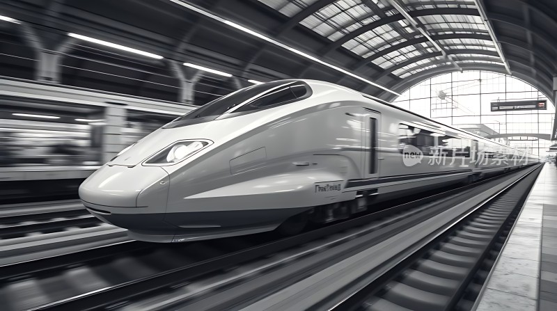 高速列车驶入站台