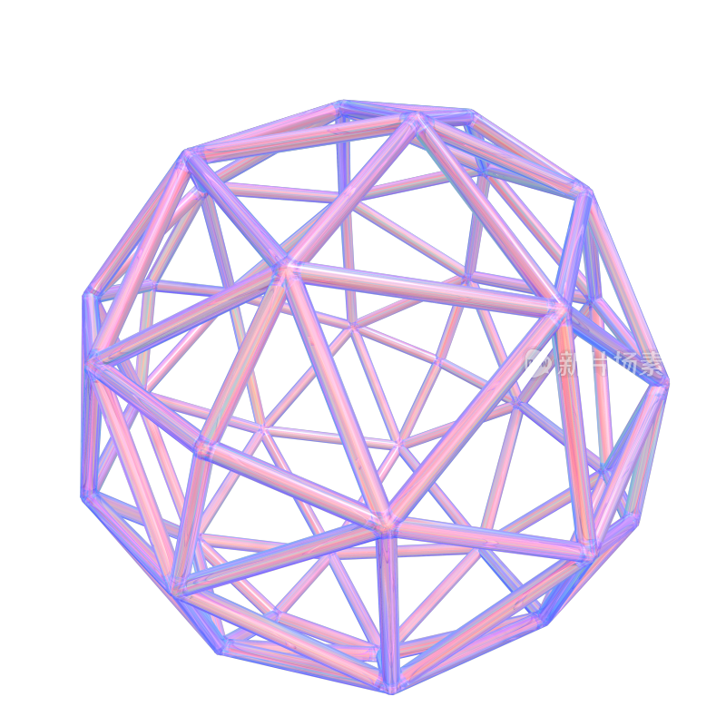 赛博朋克网格球体2 几何装饰元素抽象艺术