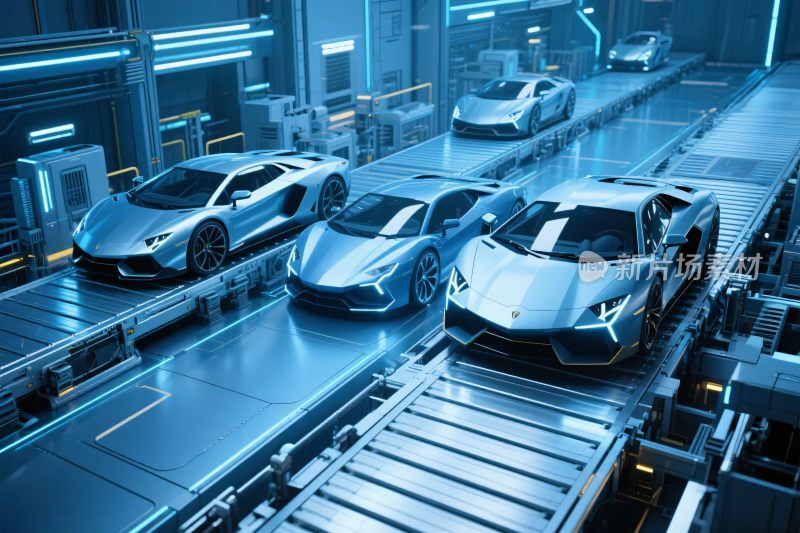 未来汽车生产科幻场景