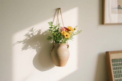 墙面花瓶鲜花装饰 墙面花瓶鲜花装饰