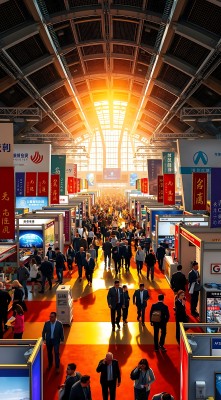 展会现场人潮涌动阳光洒落热闹非凡 展会现场人潮涌动阳光洒落热闹非凡