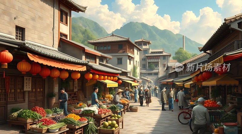 古街市集热闹非凡