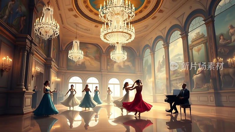 华丽舞厅里的优雅华尔兹