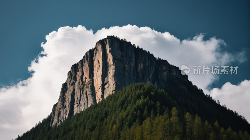 一座高高山清风景图片