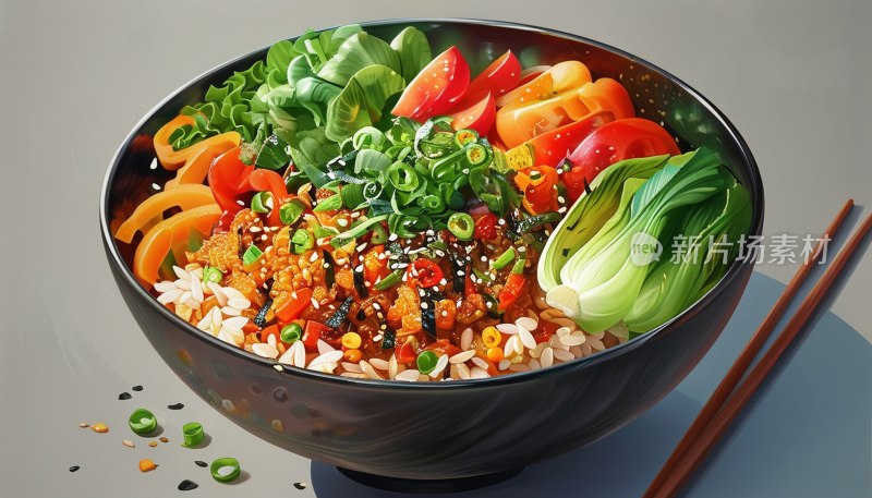 美味拌饭秀色香