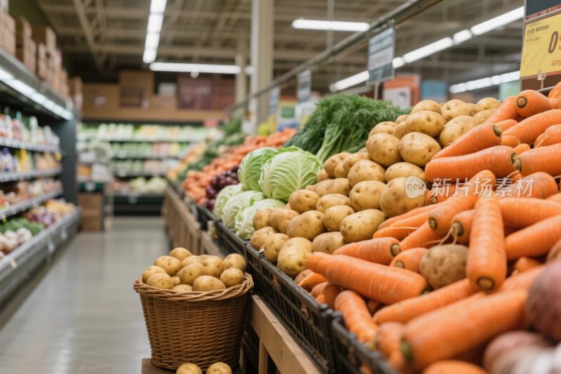 超市蔬菜陈列场景