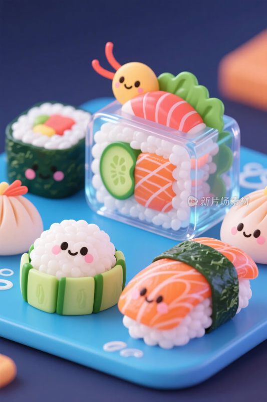 版可爱寿司插画