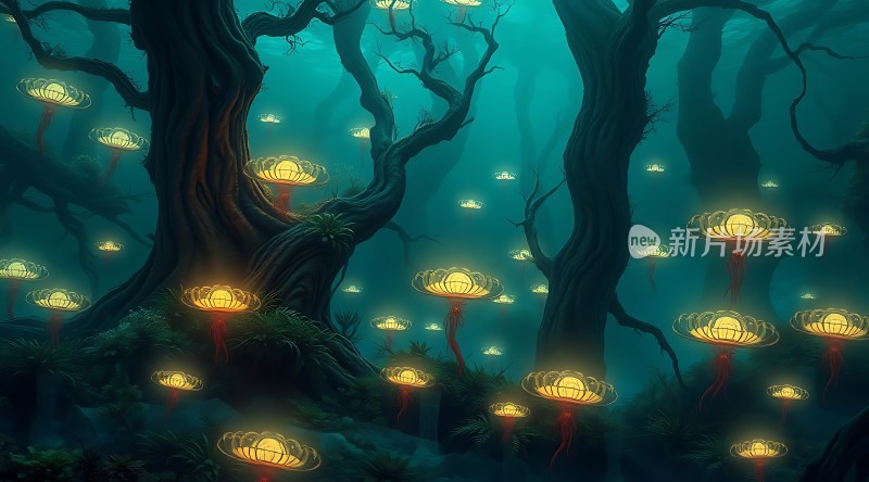 神秘森林夜光奇景