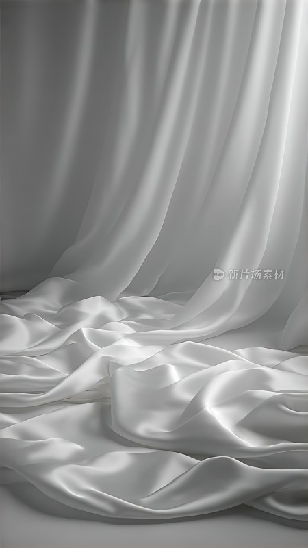 白色轻纱飘逸如梦