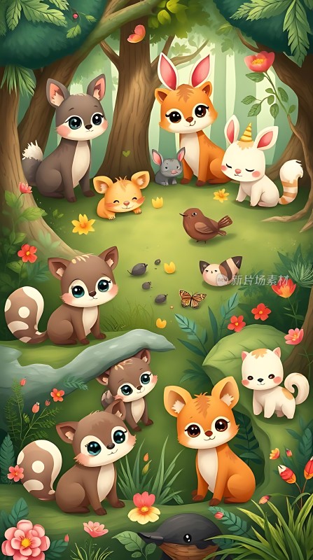 森林里的可爱动物们